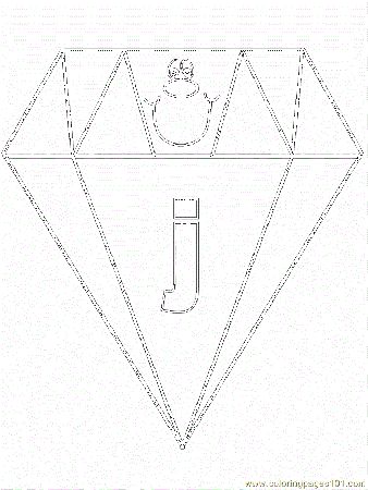 Coloring Pages J Diamond (Education > Alphabets) - free printable 