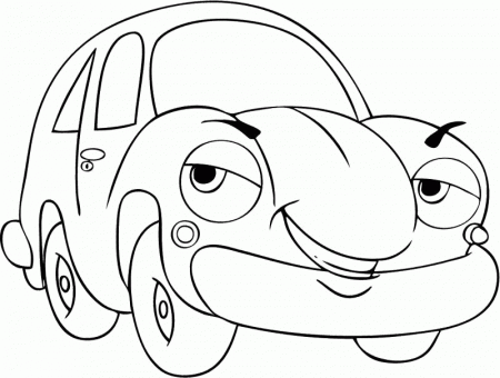 Cartoon-Car-Smile-Coloring- 