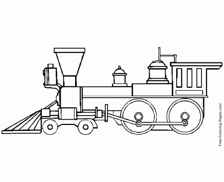 Kids coloring pages - Train 02