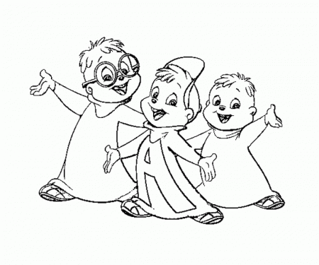 12 Alvin and the Chipmunks Coloring Page