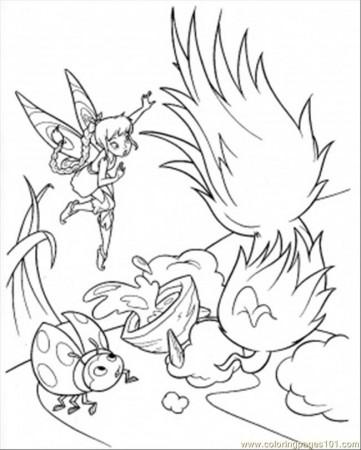 Coloring Pages Ladybird With Tinkerbell (Cartoons > Disney Fairies 