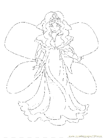 Coloring Pages Fairies 1 (Cartoons > Tinkerbell) - free printable 