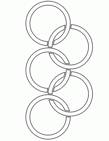 Winter Olympics Coloring Page: Olympic Rings
