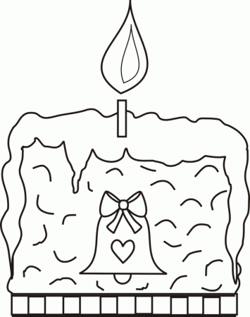 Christmas Candle Coloring Page | Greatest Coloring Book