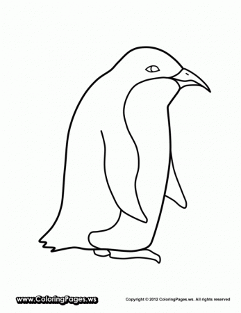 Funny Penguin Coloring Page Stock Vector Clipart Cartoon 