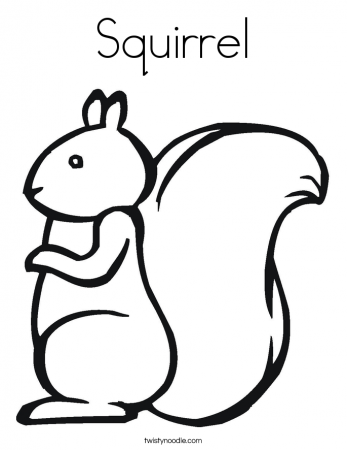 Squirrel Coloring Page | Coloring Pages