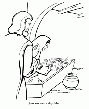 jesus and christmas Colouring Pages