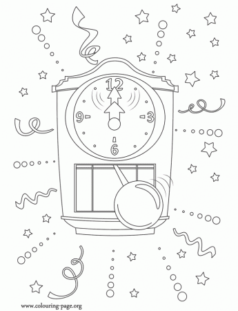 New Year - Happy New Year coloring page