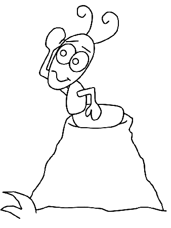 Ant Coloring Picture - Kids Colouring Pages