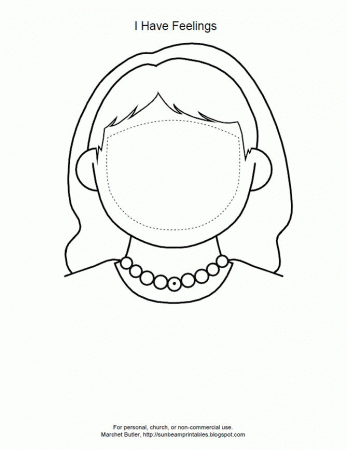 Girl Face Outline Template Images & Pictures - Becuo