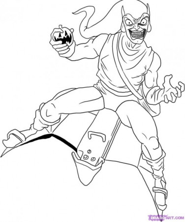 Spiderman Coloring Pages With Green Goblin | Online Coloring Pages