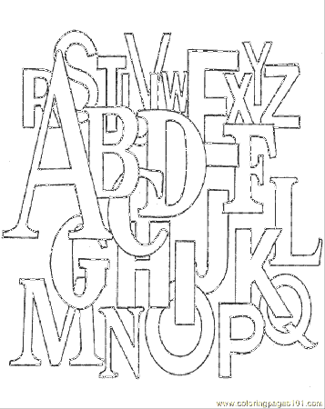 Coloring Pages Alphabet (Education > Alphabets) - free printable 