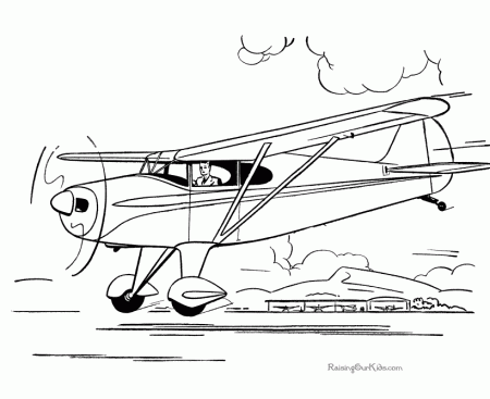 Airplane coloring sheet 005