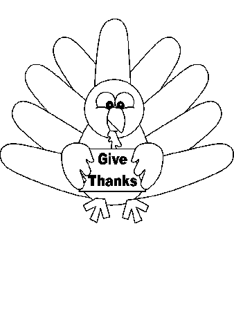 Thankful Turkey Coloring Sheet