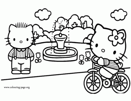 Hello Kitty - Hello Kitty and her boyfriend Dear Daniel coloring page