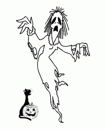 Halloween Scary Coloring Pages - Free Printable Coloring Pages 