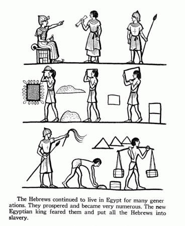 slavery in Egypt Colouring Pages