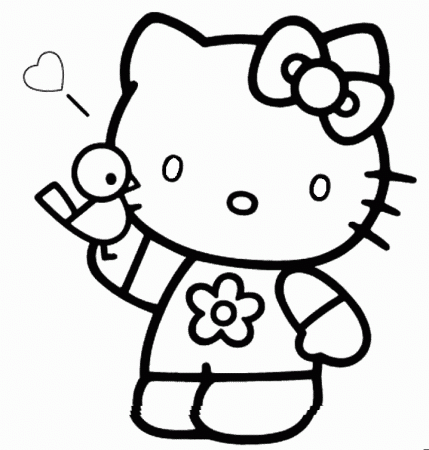 Hello Kitty Coloring Pages Free #1042 | Hello Kitty Coloring Pages