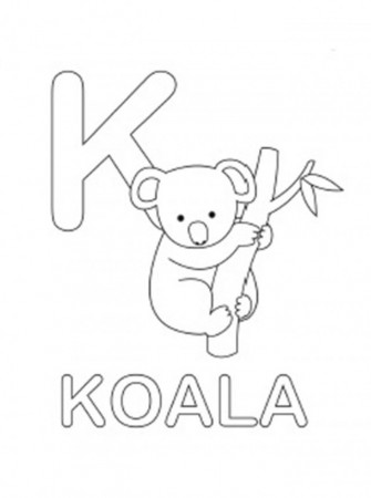 Download Koala Alphabet Coloring Pages Free Or Print Koala 214251 