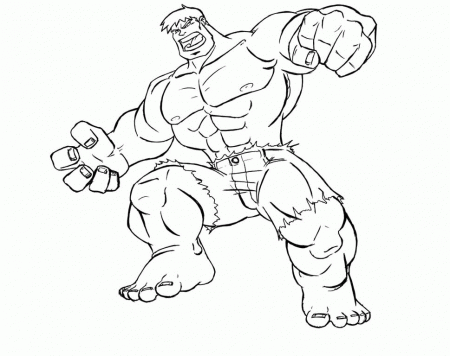 Hulk Coloring Pages : Printable Incredible Hulk Coloring Page For 