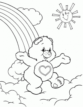 Care Bear A Big Heart Coloring Pages - Care Bear Coloring Pages 