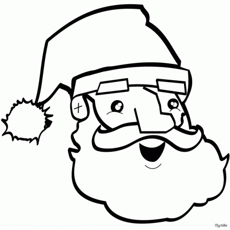 Santa Face Coloring Pages Images & Pictures - Becuo