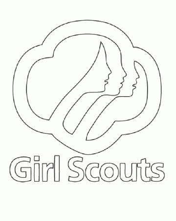 Girl Scout Trefoil logo coloring page | girl scout depot