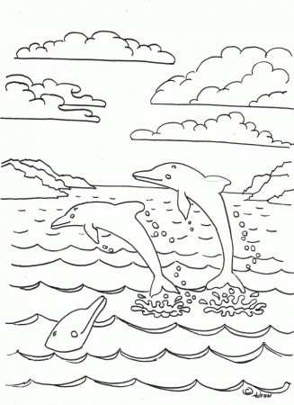 Realistic Dolphin Coloring Pages Coloring For Kids Etnat 291613 