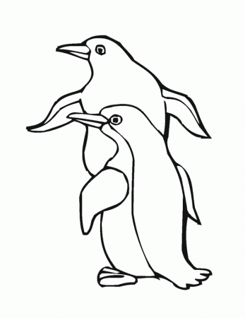 Penguin Coloring Pages : Penguins Having Fun Coloring Page Kids 