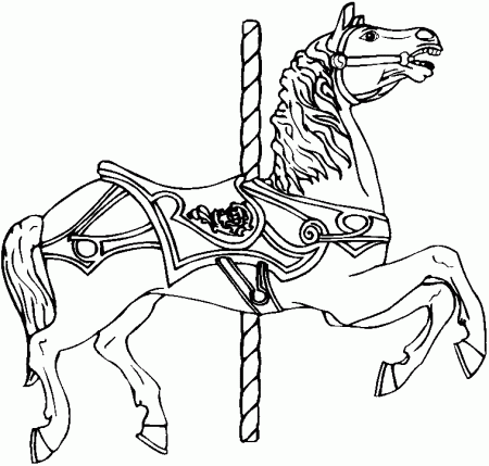carousel-horse-coloring-pages- 