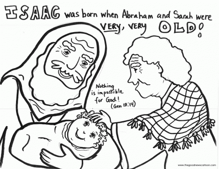 Name Abraham And Sarah Their Newborn Son Isaac Coloring Page Id 
