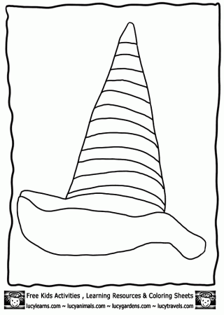 Witch Hat Template for Kids, Lucy's Witches Hat Printables for 