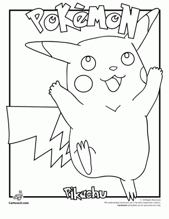 Pikachu Pokemon Coloring Page | Cartoon Jr.