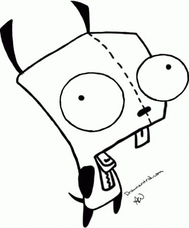 How to Draw Gir from Invader Zim | Draw Central