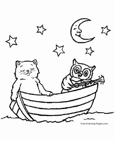 Printable Kids coloring pages - Boat