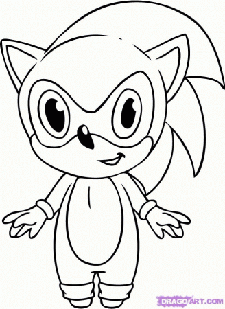 How to Draw Chibi Sonic, Step by Step, Chibis, Draw Chibi, Anime 