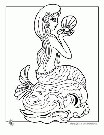 Beautiful Barbie In a Mermaid Tale Coloring Pages for kids | Free 