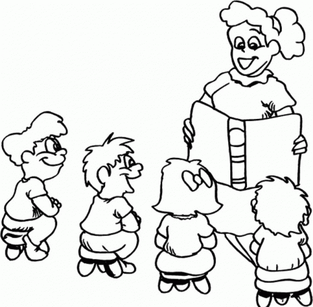 The Male Teacher Coloring Page For Kids - Teacher Coloring Pages 