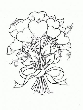 Coloring-Pages-Of-Hearts-And- 