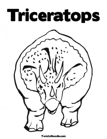Triceratops Coloring Page Twisty Noodle Picture