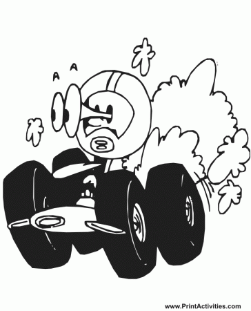 Race Car Driver Colouring Pages