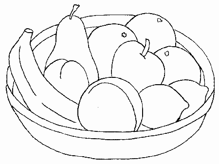 Fruit Basket Coloring Pages 608 | Free Printable Coloring Pages