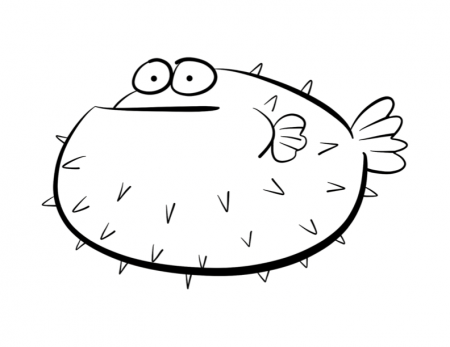 Pufferfish coloring page | ColorDad
