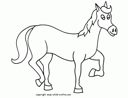Horses Coloring Pages For Kids 131 | Free Printable Coloring Pages