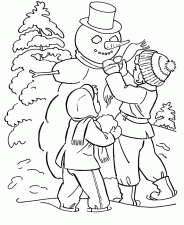 Download Coloring Pages Winter Season Printable Free For Kids 