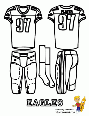 Football Uniform Coloring Page | Free | NFL | NFC Falcons - Rams 