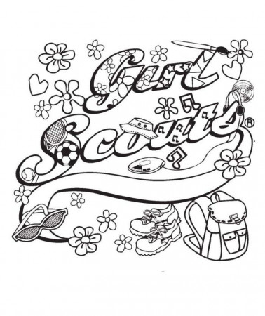 Girl Scout Ribbon Coloring Pages | kids coloring pages