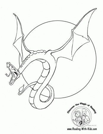 flying dragon coloring page