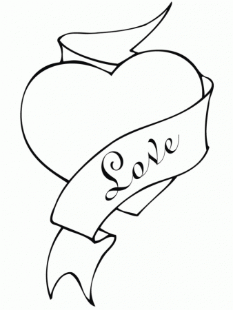 Happy Valentine Day Love Heart Printable - Valentines Cartoon 