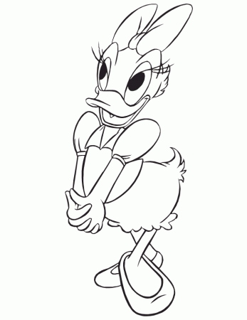 Daisy Duck Picture Portrait Coloring Page | Free Printable 